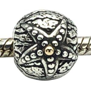 Pandora Starfish Clip Sterling Silver with 14K Gold Nautical Charm
